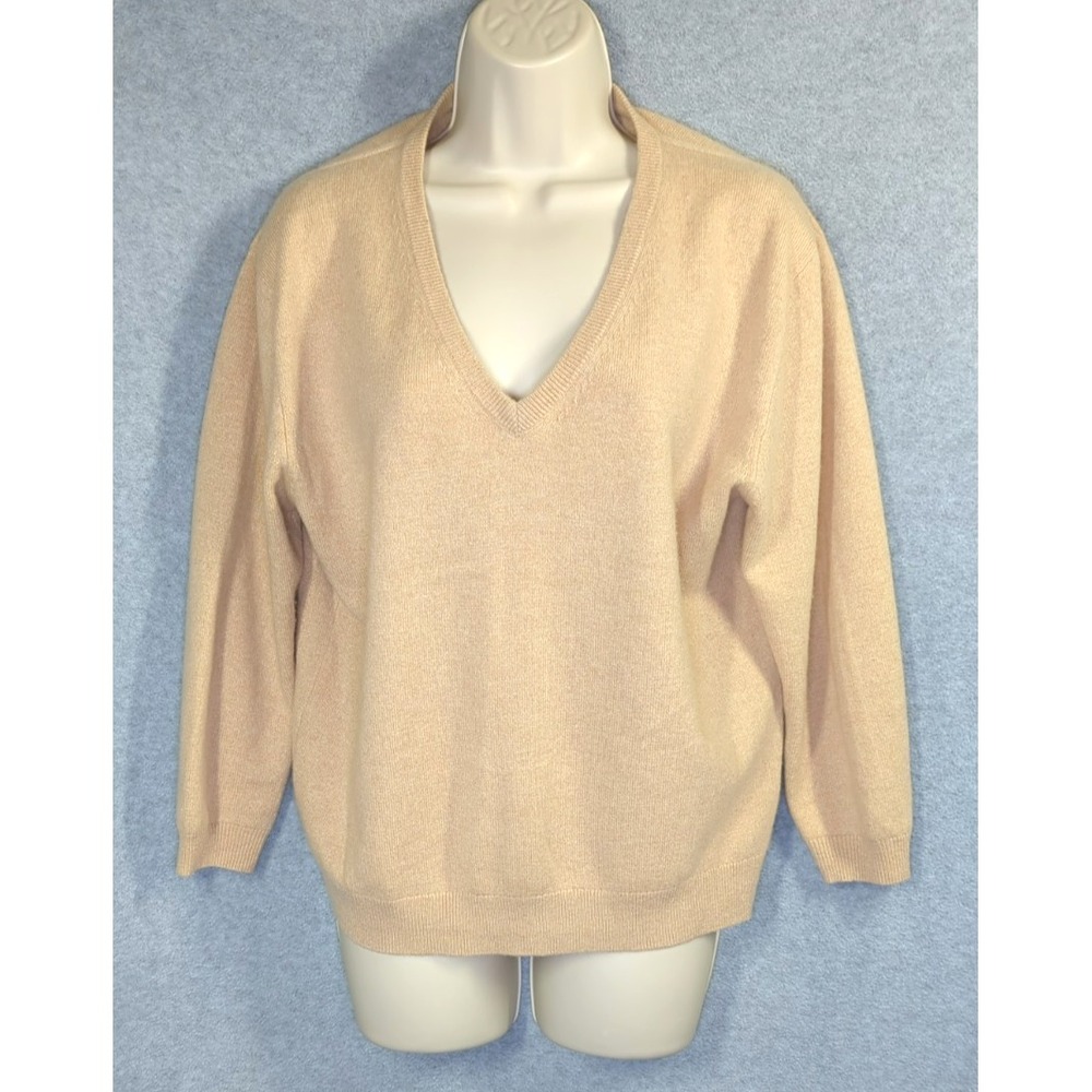 J. Crew Cashmere V-Neck Sweater Women XXS Tan 2021 Classic Timeless Preppy Cozy